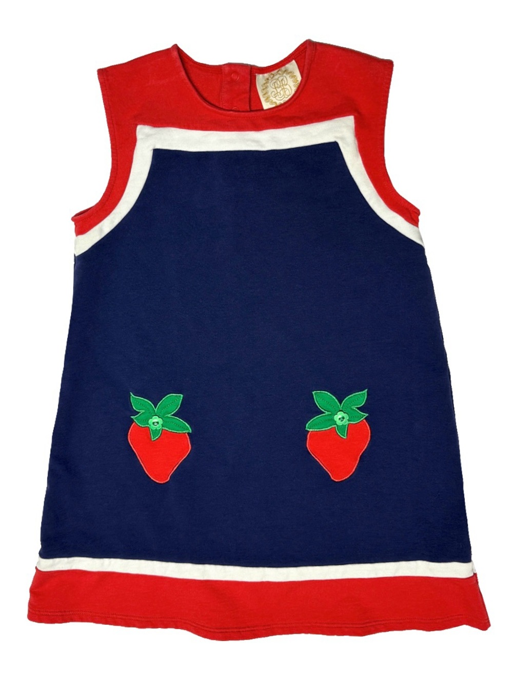 Beaufort Bonnet Strawberry Jumper Dress Size 7 Cute Summer - Picture 2 of 9
